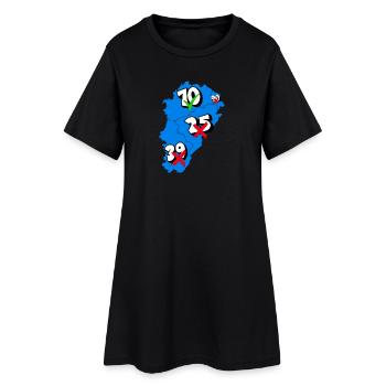 Région franche comté - Robe T-shirt Femme - noir - Devant