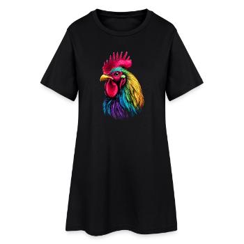 Coq Poulet Papa Poulailler Papa Poulet fermier Poulets - Robe T-shirt Femme - noir - Devant