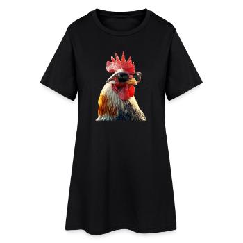 Coq Poulet Papa Poulailler Papa Poulet fermier Poulets - Robe T-shirt Femme - noir - Devant