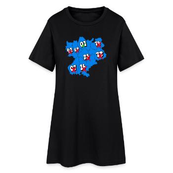 Région Rhône-Alpes - Robe T-shirt Femme - noir - Devant