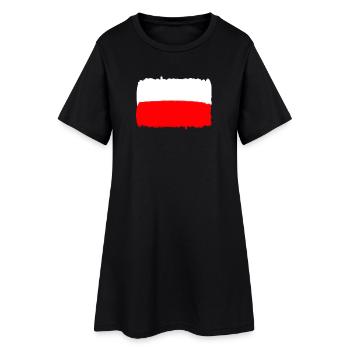 Drapeau polonais de la Pologne Drapeau PL - Robe T-shirt Femme - noir - Devant