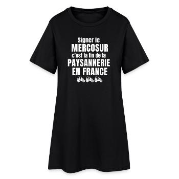 Bauer, Landwirtschaft, Bauer, Landwirt - Frauen T-Shirt-Kleid - Schwarz - Vorne