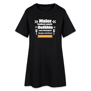 Maler Gefühle - Frauen T-Shirt-Kleid - Schwarz - Vorne