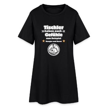 Tischler Gefühle - Frauen T-Shirt-Kleid - Schwarz - Vorne