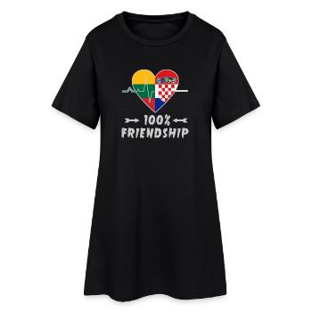 Lithuania and Croatia 100% friendship - Women’s T-Shirt Dress - black - Front