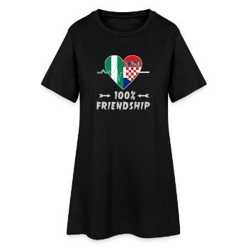 100 % amitié entre le Nigeria et la Croatie - Robe T-shirt Femme - noir - Devant