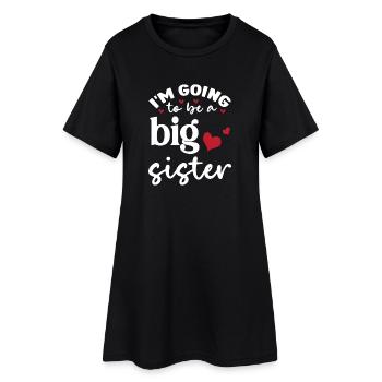 Wird große Schwester große Schwester Baby Geburt - Frauen T-Shirt-Kleid - Schwarz - Vorne