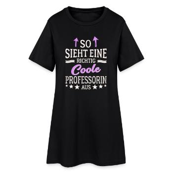 So sieht eine richtig coole Professorin aus - Frauen T-Shirt-Kleid - Schwarz - Vorne