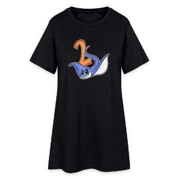 2 Motif d’anniversaire Stingray - Deux ans - Robe T-shirt Femme - noir - Devant