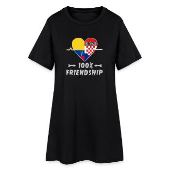100 % amitié entre la Colombie et la Croatie - Robe T-shirt Femme - noir - Devant