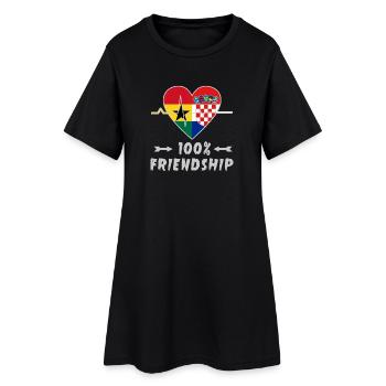 100 % amitié entre le Ghana et la Croatie - Robe T-shirt Femme - noir - Devant