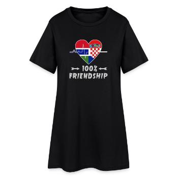 100 % amitié entre la Gambie et la Croatie - Robe T-shirt Femme - noir - Devant