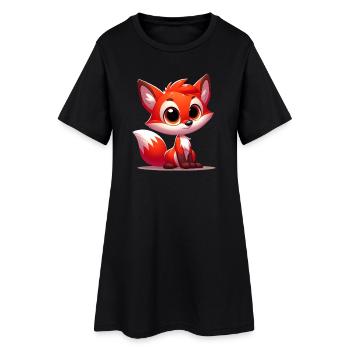 Fox - Women’s T-Shirt Dress - black - Front