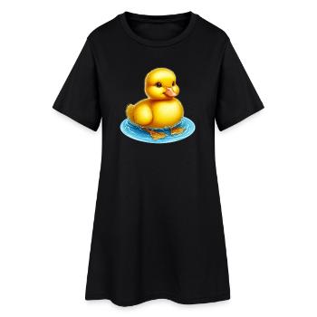 Duckling Duck Duck Duck - Women’s T-Shirt Dress - black - Front