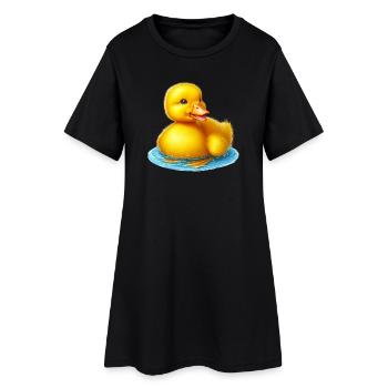 Duckling Duck Duck Duck - Women’s T-Shirt Dress - black - Front