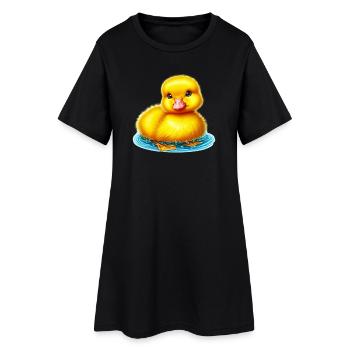 Caneton Canard Canard Canard - Robe T-shirt Femme - noir - Devant