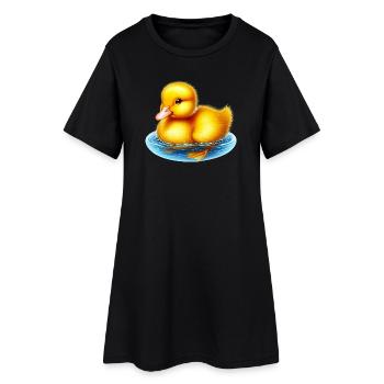 Caneton Canard Canard Canard - Robe T-shirt Femme - noir - Devant