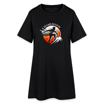 Spruch Shirt,Das Leben ist hart,aber du bist es - Frauen T-Shirt-Kleid - Schwarz - Vorne