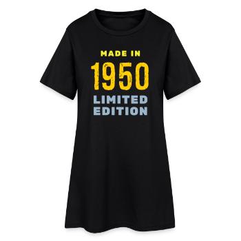 1950 - Frauen T-Shirt-Kleid - Schwarz - Vorne