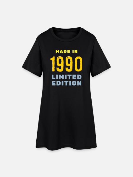 1990 - Robe T-shirt Femme - noir