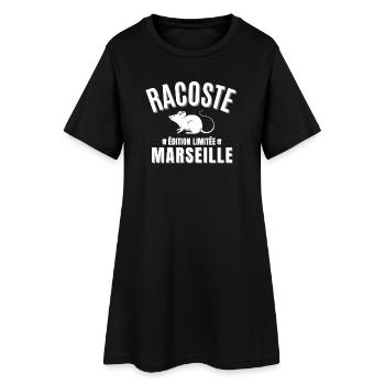Marseille, Marseillais, Marseille humour - Robe T-shirt Femme - noir - Devant