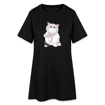 Médecin des chats - Robe T-shirt Femme - noir - Devant