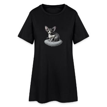 Little Sphynx Cat - Women’s T-Shirt Dress - black - Front