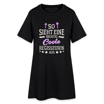 So sieht eine richtig coole Regisseurin aus - Frauen T-Shirt-Kleid - Schwarz - Vorne