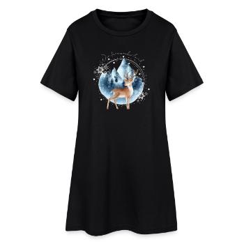 Féérie hivernale - Robe T-shirt Femme - noir - Devant