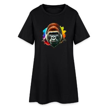 Gorille - Robe T-shirt Femme - noir - Devant