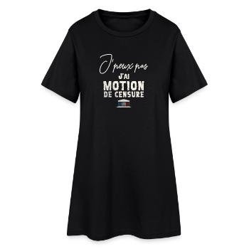 J peux j ai motion de censure - Robe T-shirt Femme - noir - Devant