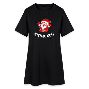 Joyeux Noël - Robe T-shirt Femme - noir - Devant