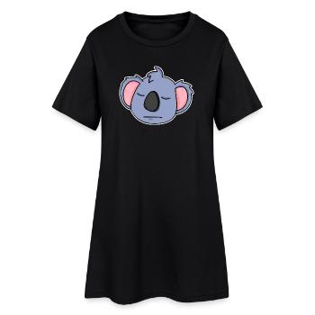 Koala Head Animal Tired - Women’s T-Shirt Dress - black - Front