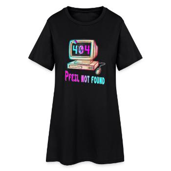 404 Design rétro - Robe T-shirt Femme - noir - Devant