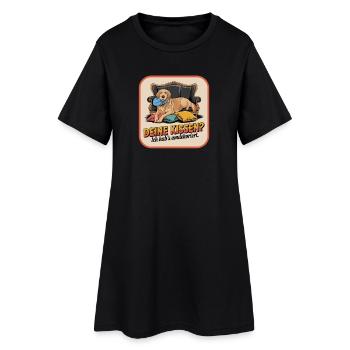 Golden Retriever Deine Kissen umdekoriert Hund - Frauen T-Shirt-Kleid - Schwarz - Vorne