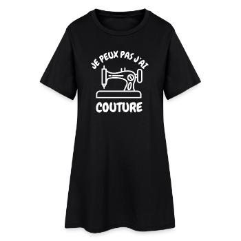 Je peux pas j'ai couture - Robe T-shirt Femme - noir - Devant