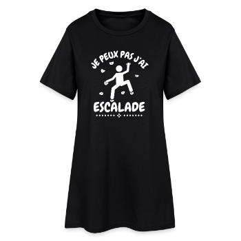 Je peux pas j'ai escalade - Robe T-shirt Femme - noir - Devant