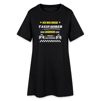 Taxifahrer Legende - Frauen T-Shirt-Kleid - Schwarz - Vorne