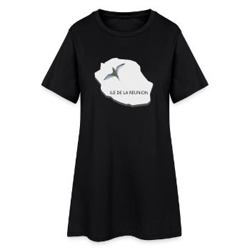 ILE DE LA REUNION - Robe T-shirt Femme - noir - Devant
