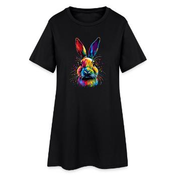 Lapin Lapin Lover Lièvre Lapin Mignons Lapins - Robe T-shirt Femme - noir - Devant