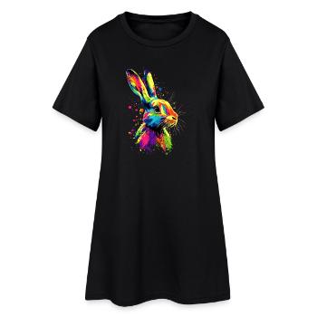 Lapin Lapin Lover Lièvre Lapin Mignons Lapins - Robe T-shirt Femme - noir - Devant