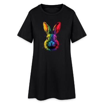 Lapin Lapin Lover Lièvre Lapin Mignons Lapins - Robe T-shirt Femme - noir - Devant