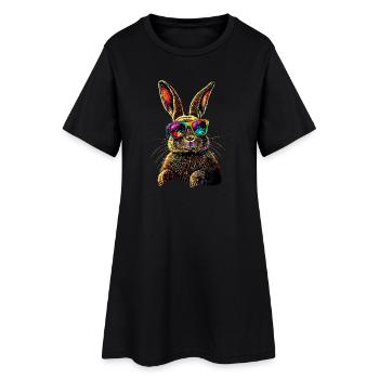Lapin Lapin Lover Lièvre Lapin Mignons Lapins - Robe T-shirt Femme - noir - Devant