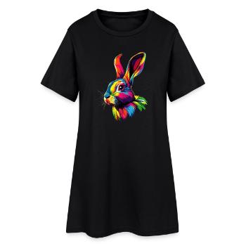 Lapin Lapin Lover Lièvre Lapin Mignons Lapins - Robe T-shirt Femme - noir - Devant