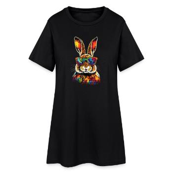 Lapin Lapin Lover Lièvre Lapin Mignons Lapins - Robe T-shirt Femme - noir - Devant