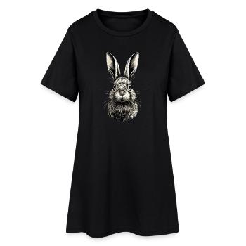 Lapin Lapin Lover Lièvre Lapin Mignons Lapins - Robe T-shirt Femme - noir - Devant