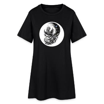 La comète Phoenix dans le cercle lunaire - Robe T-shirt Femme - noir - Devant