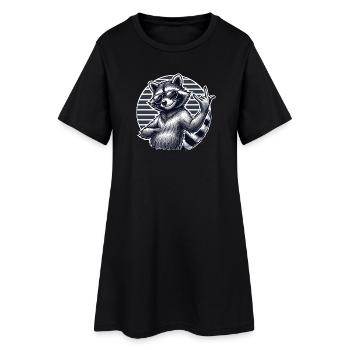 raton laveur avec pose de roche raton laveur musicien de musique rock - Robe T-shirt Femme - noir - Devant