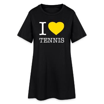 I LOVE TENNiS - Women’s T-Shirt Dress - black - Front