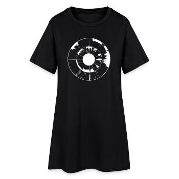 Tempête solaire de cercles - Robe T-shirt Femme - noir - Devant